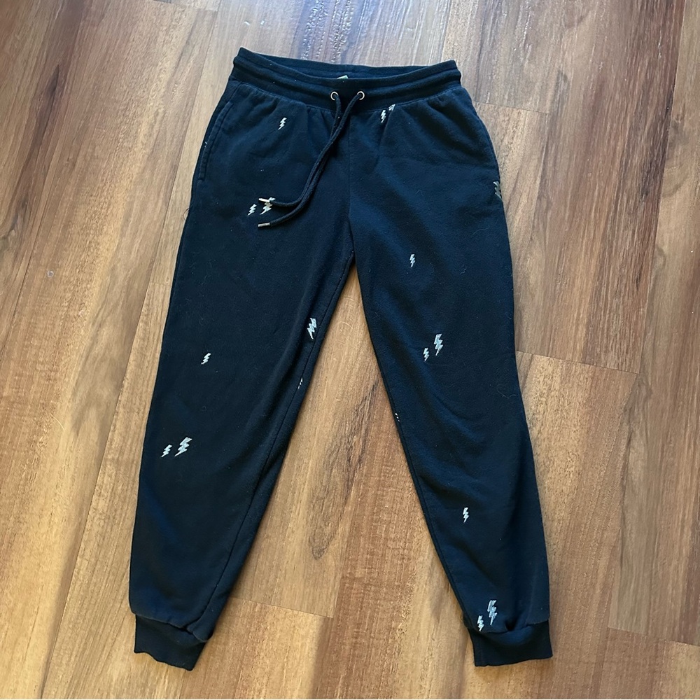 Honeydew Women's Black Lightning Bolt Joggers